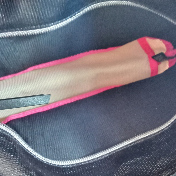 Victoria Secret Small Black and Silver Tote Bag With Strap - Picture 6 of 10